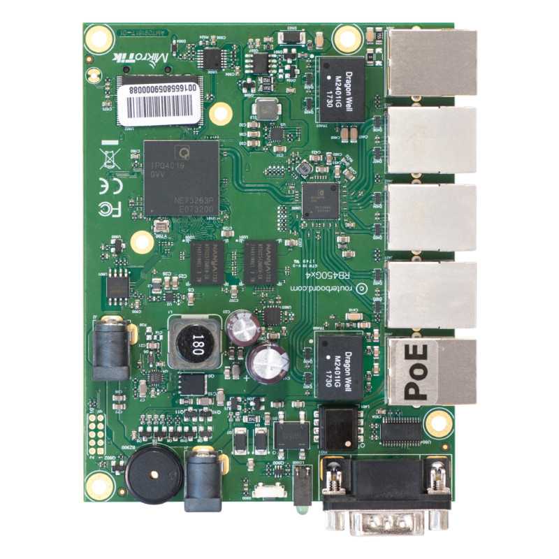 MikroTik RB450GX4 | Router | 5x RJ45 1000Mb/s, 1x microSD