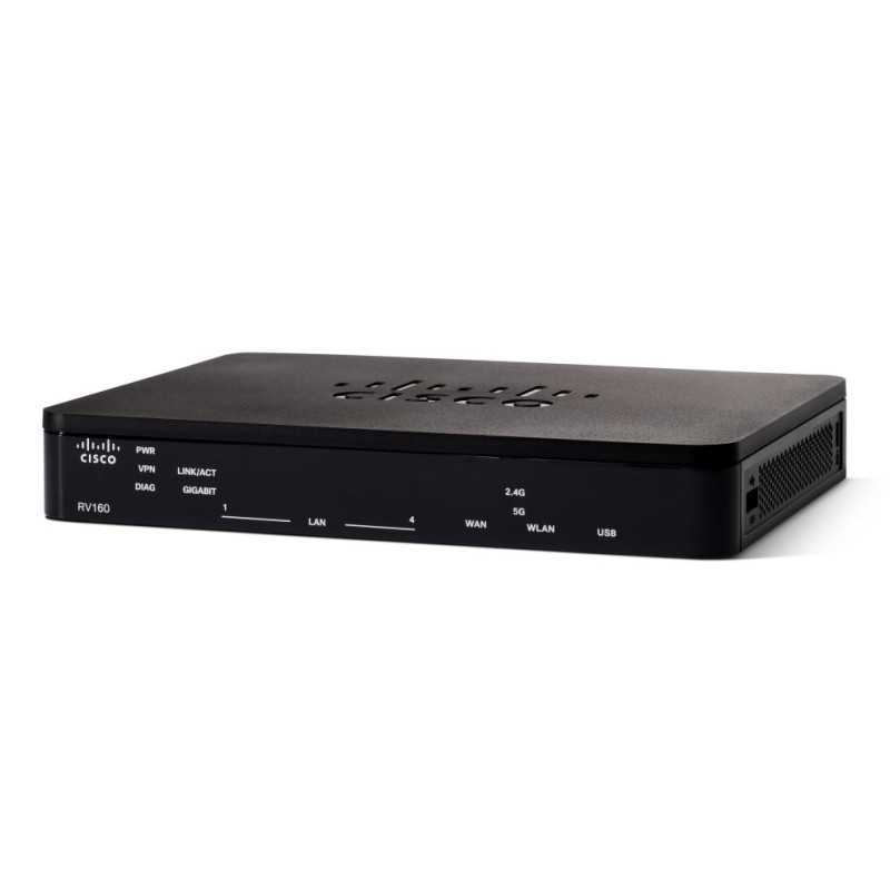 Cisco RV160 | Router | 4x RJ45 1000 Mbps, 1x WAN, VPN