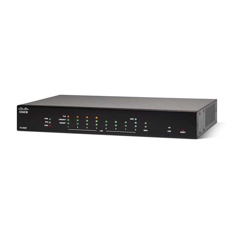 Cisco RV260P | 8x RJ45 1000 Mbps, 4x PoE, 1x WAN, router VPN - Imagen 2