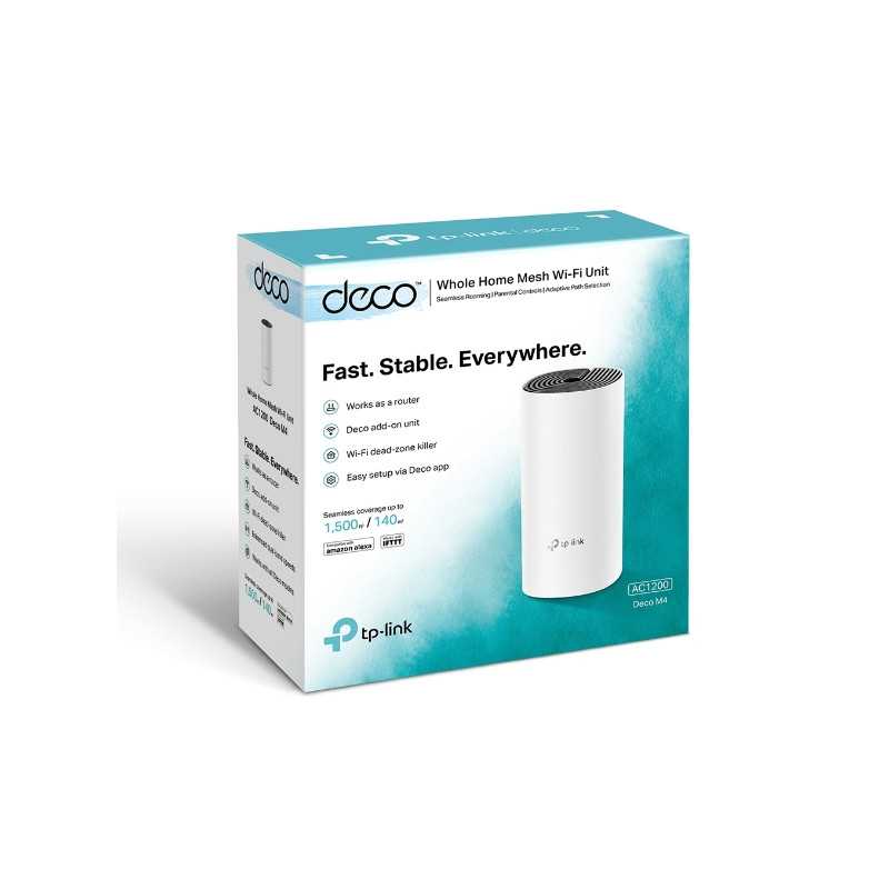 TP-Link Deco M4 WiFi Yönlendirici 1-Paket, MU-MIMO, AC1200, İkili Bant, Mesh, 4x RJ45 1000Mb/sn - Görsel 3