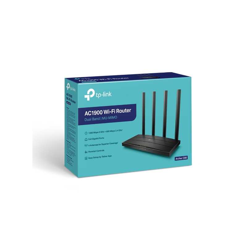 TP-Link Archer C80 | Roteador Wi-Fi | AC1900 Wave2, Dual Band, 5x RJ45 1000Mb/s - Imagem 3
