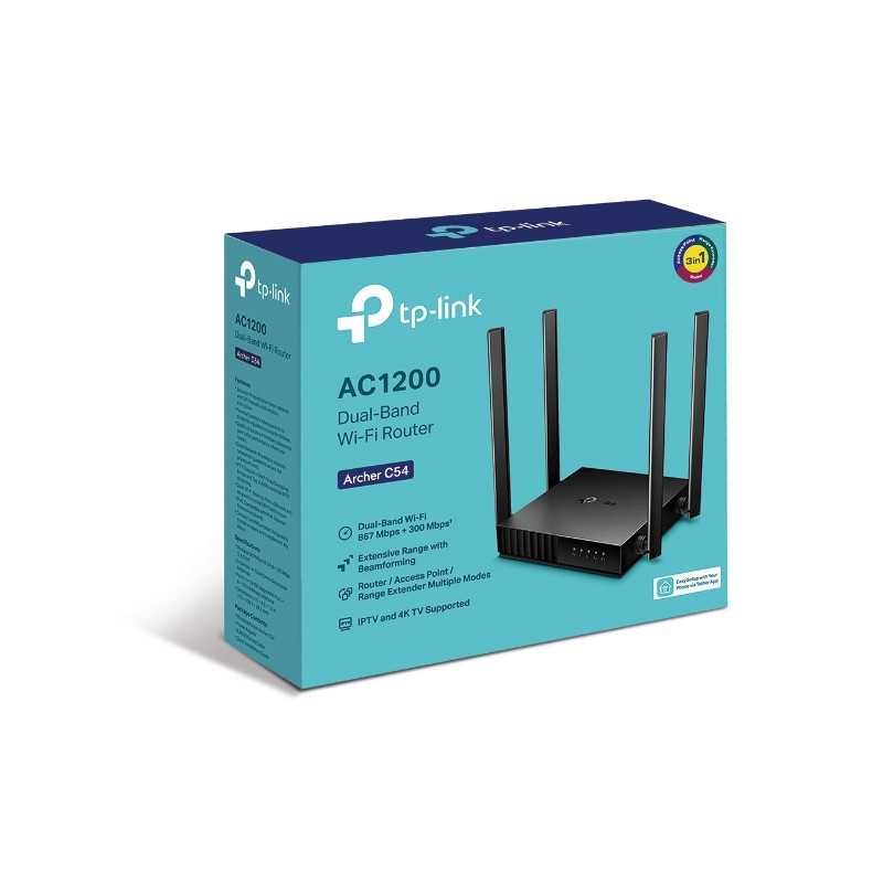 TP-Link Archer C54 | Router WiFi | AC1200, Dual Band, 5x RJ45 100Mb/s - Obrázek 3