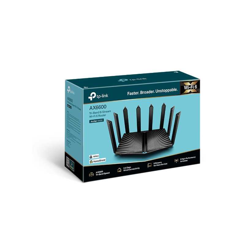 Маршрутизатор Wi-Fi TP-Link Archer AX90, Wi-Fi 6, AX6600, Dual Band, 4x RJ45 1000Mb/s, 1x RJ45 2.5Gb/s - Изображение 4