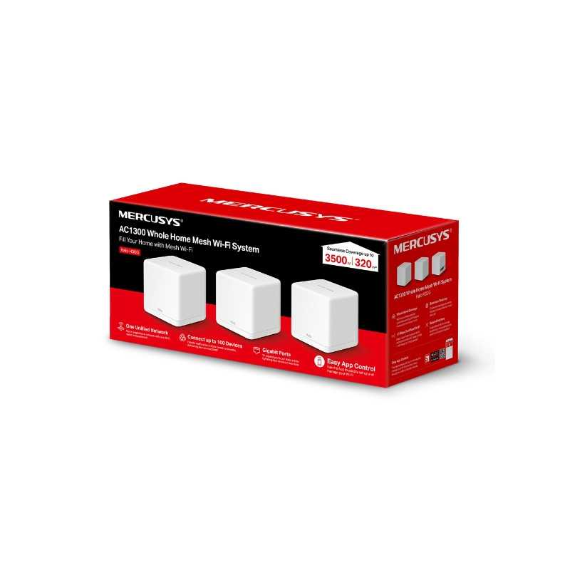 Mercusys Halo H30G (3-pack) | Systém Mesh Wi-Fi | AC1300 Dual Band, 2x RJ45 1000Mb/s - Obrázek 2