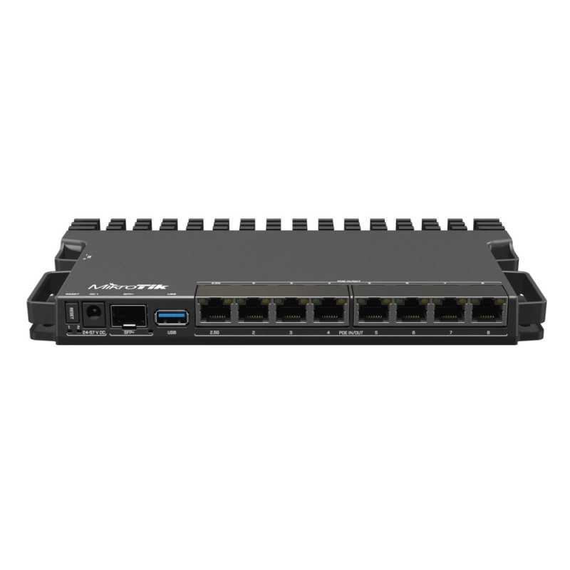 MikroTik RB5009UPr+S+IN | Router | 7x RJ45 1000Mb/s PoE, 1x RJ45 2.5Gb/s PoE, 1x SFP+, 1x USB 3.0 - Imagem 3