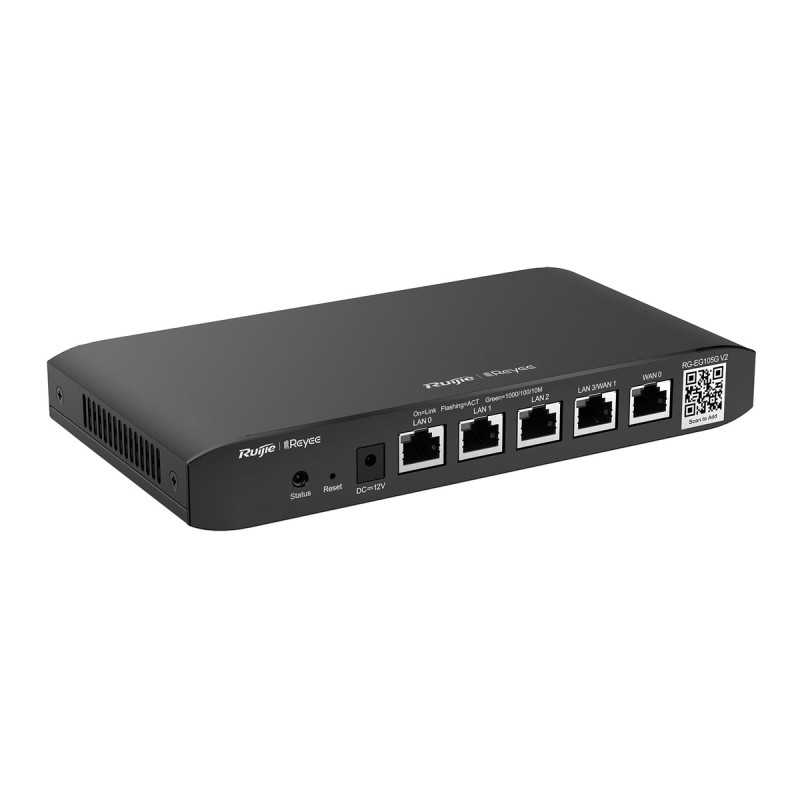 Router Ruijie Reyee RG-EG105G V2, 5x RJ45 1000Mb/s, 100 Uživatelů, Správa v Cloudu - Obrázek 2