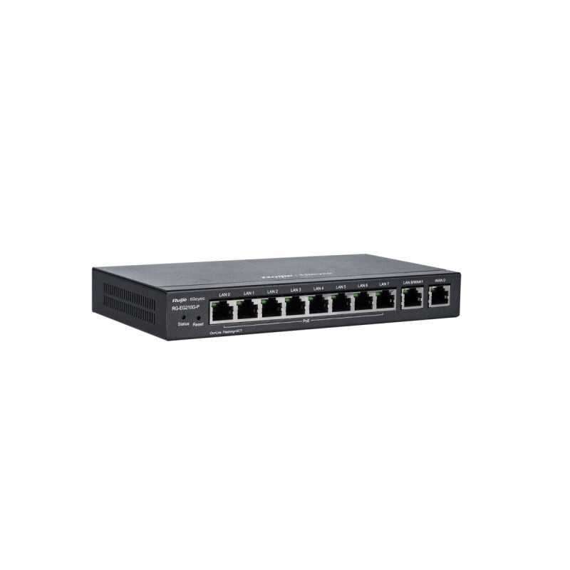 Роутер Ruijie Reyee RG-EG210G-P, 10x RJ45 1000Mb/s, 8x PoE+, 70W, 100 пользователей, облачное управление - Изображение 5