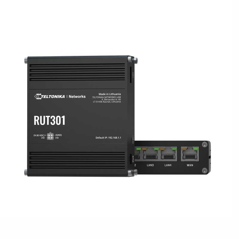 Teltonika RUT301 | Industrierouter | 5x RJ45 100 Mbit/s, USB 2.0, IP30 - Bild 4