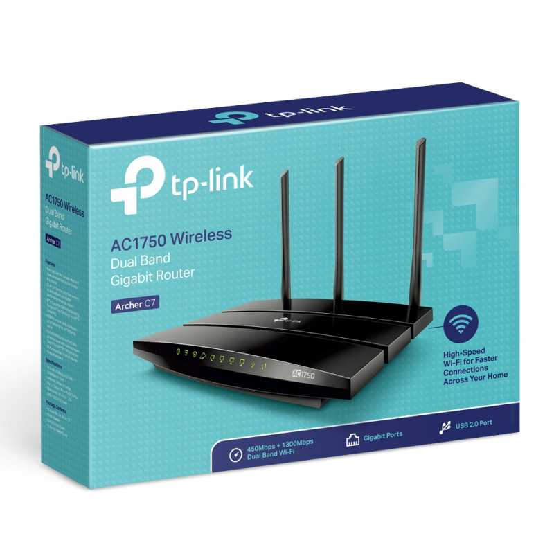 TP-Link Archer C7 | Router Wi-Fi | AC1750, Dual Band, 5x RJ45 1000 Mb/s, 1x USB - Immagine 3