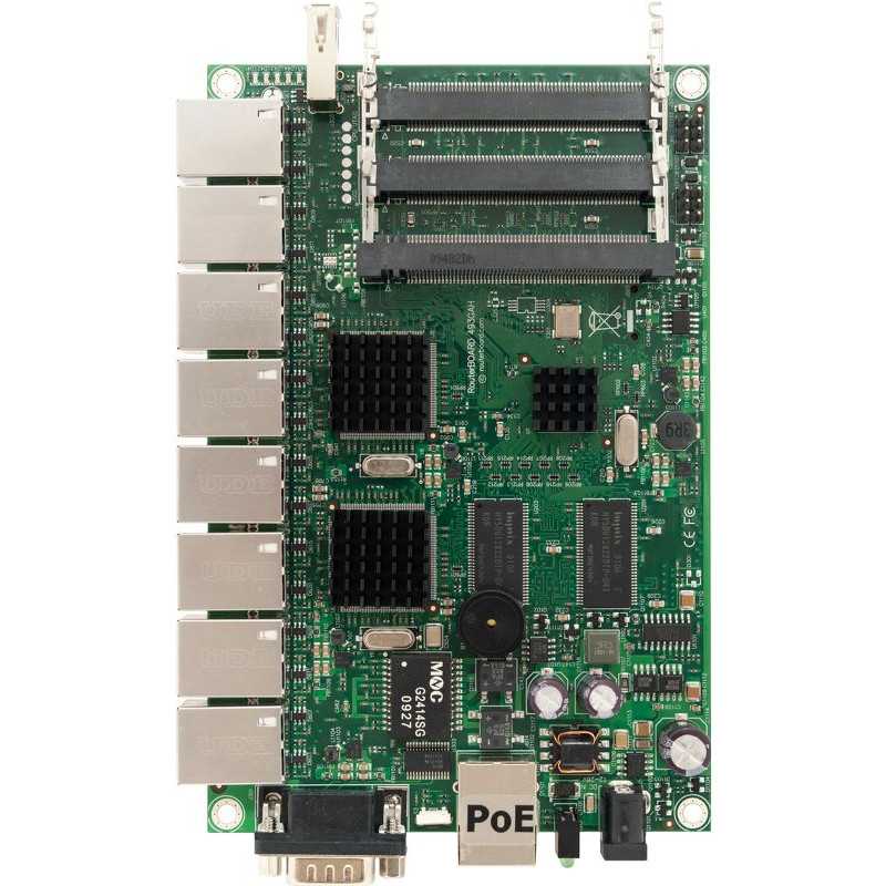 MikroTik Router RB493G, 9x RJ45 100Mb/s, 3x miniPCI, 1x USB
