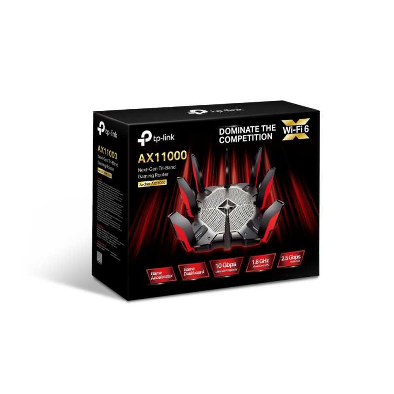 Маршрутизатор TP-Link Archer AX11000 WiFi, 8x RJ45 1000Mb/s, 1x 2.5G RJ45 WAN, 2x USB - Изображение 5