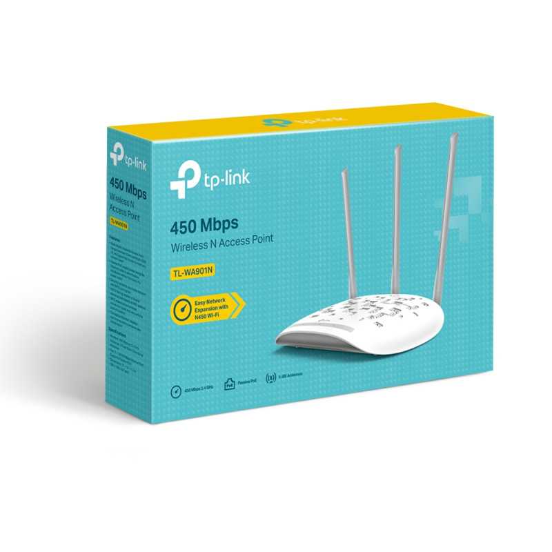 Точка доступа TP-Link TL-WA901N, N450, 1x RJ45 100Mb/s, Пассивный PoE - Изображение 3