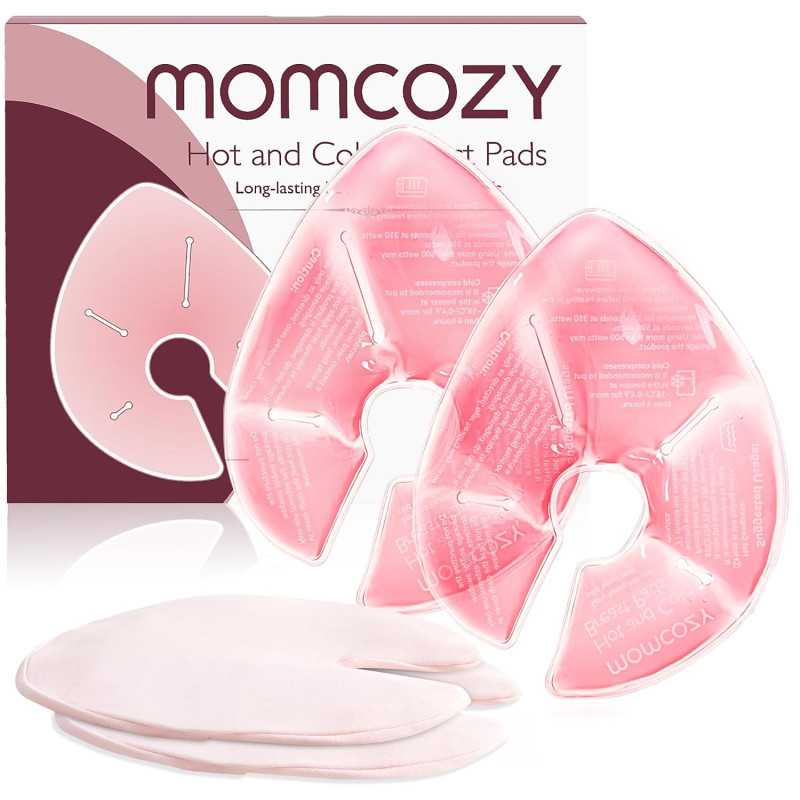 Momcozy BF008 Arge Reusable Breast Therapy Packs | Wielorazowe okłady żelowe na piersi | Duże, 2 szt.