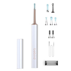 Otosc&oacute;pio com c&acirc;mera para limpeza de ouvidos Bebird T15...