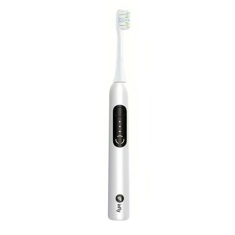 Escova de Dentes Sónica InFly T32 Branca, Até 36000 RPM, 3 Modos, 3 Velocidades