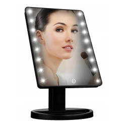 Espejo de Maquillaje Extralink, Negro Iluminado con Base - Imagen 4