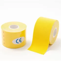 Extralink | Plastry | tape tejpy kinesiotaping tejp taśma kinesio sport pro 5mx5cm żółty - Zdjęcie 3