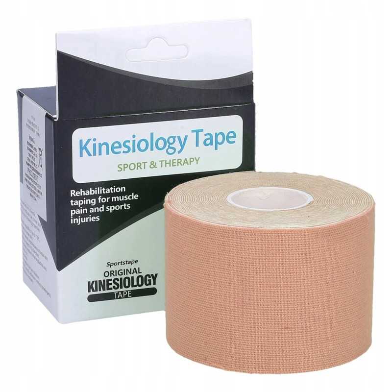 Extralink Kinesiyoloji Bandı, spor tejp pro 5mx5cm bej - Görsel 2