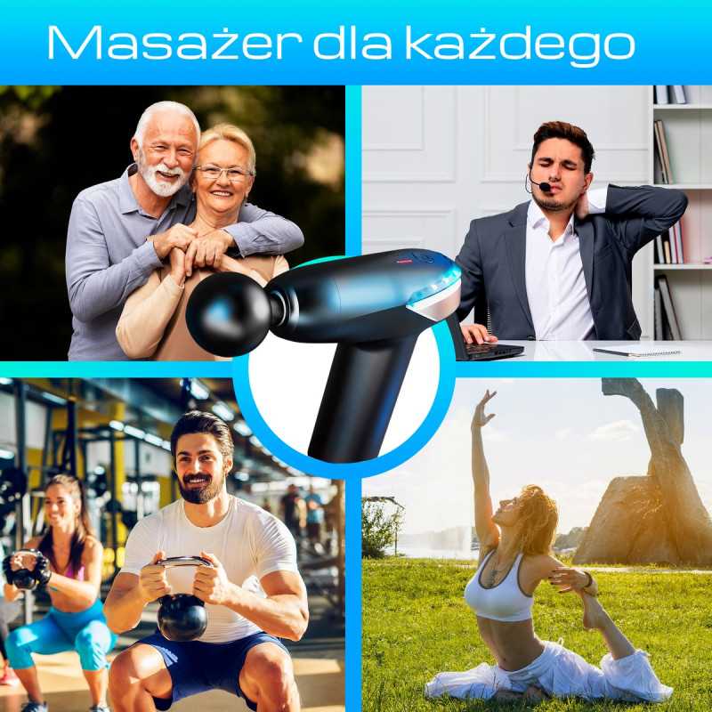 Extralink Massage Gun Lite | Massage Gun | 3200 RPM, 6 interchangeable tips - Image 7