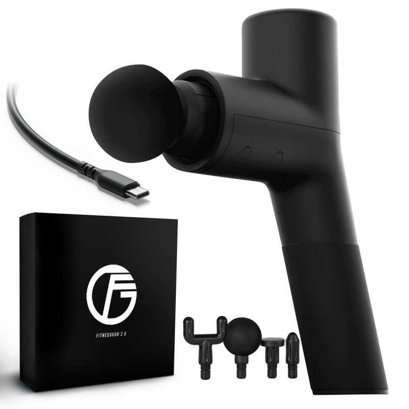 Pistola de Masaje Extralink Massage Gymgun Fit 2.0 Lite, 4 Cabezas, 6 Modos