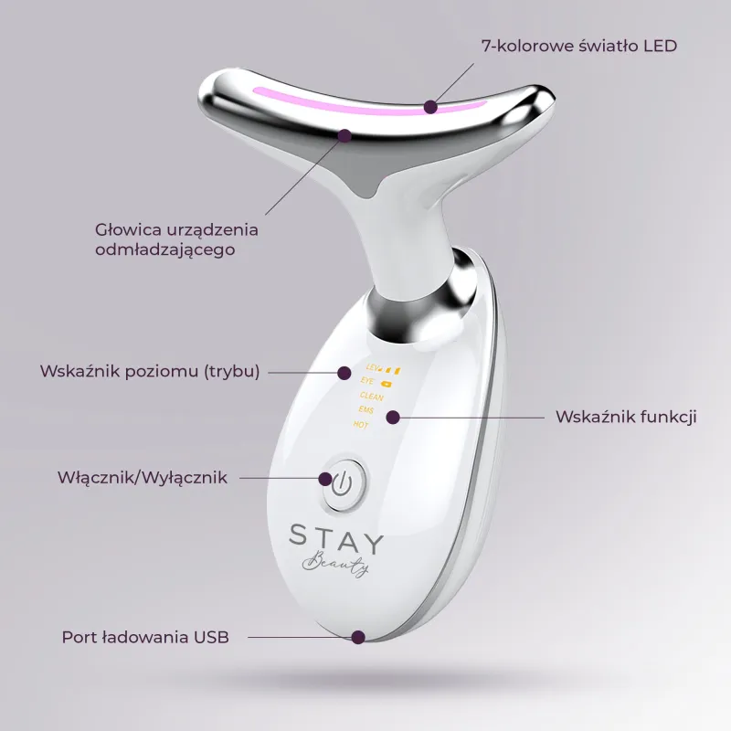 Stay Beauty S8 | Elektryczny masażer do szyi | - Zdjęcie 2