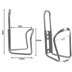 Extralink Aluminium Flaschenhalter für Fahrrad, Silber - Bild 7