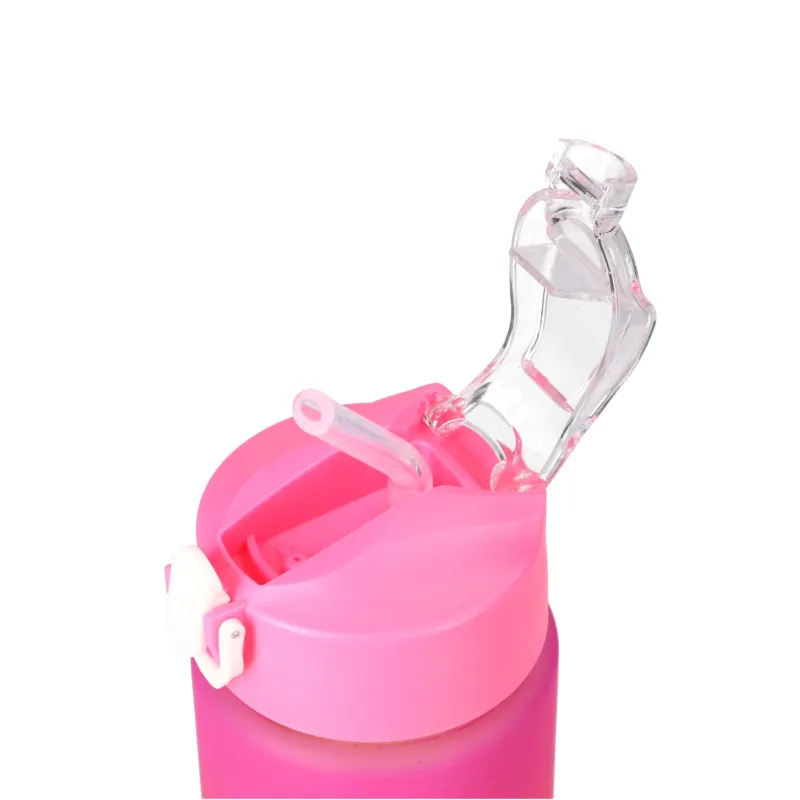 Extralink | Bidon motywacyjny 3w1 | zestaw, różowy-pomarańczowy, 2000ml+900ml+300ml - Zdjęcie 6