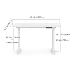 Bílý elektricky výškově nastavitelný stůl Kingsmith Walkingdesk - Obrázek 5