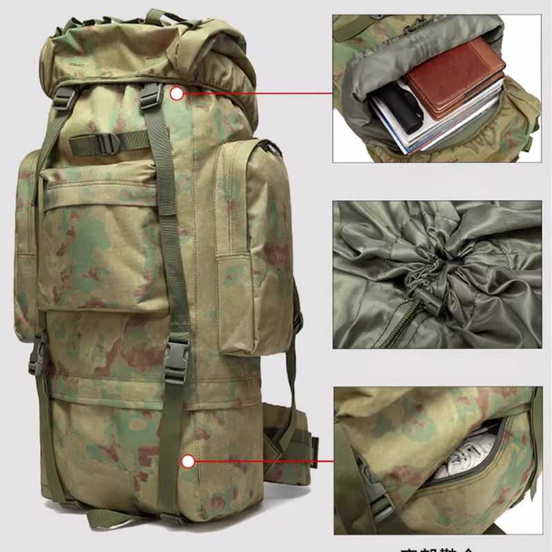 Mochila tática militar Extralink camuflada 65L mil-1125 - Imagem 5