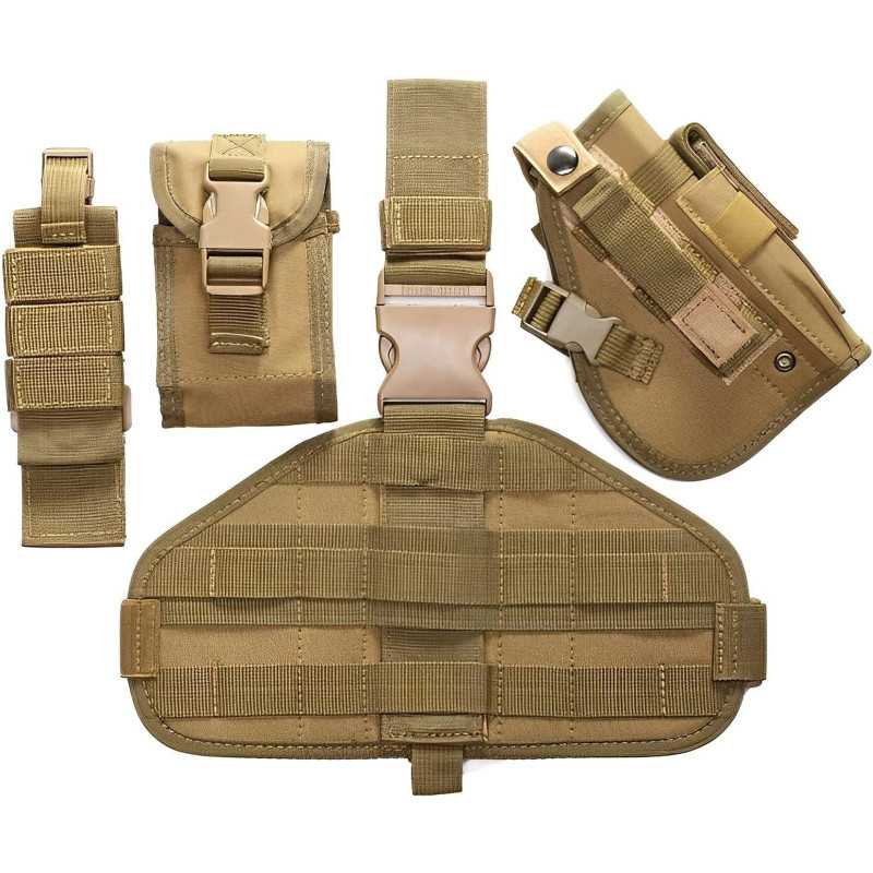Extralink Panel Táctico Modular Militar para Muslo con Retenedor de Pistola Molle ASG MIL-1118 - Imagen 5