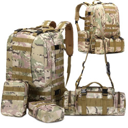 Extralink Mochila T&aacute;tica Militar 4 em 1 Escolar 50L mil-669