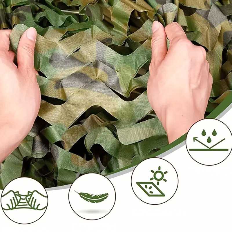 Rede de Camuflagem Black Forest, Camuflagem Militar Jardim 3x4m - Imagem 2