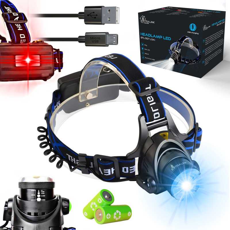 Extralink EFL-057 Loki LED Baş Lambası, USB Şarj - Görsel 2