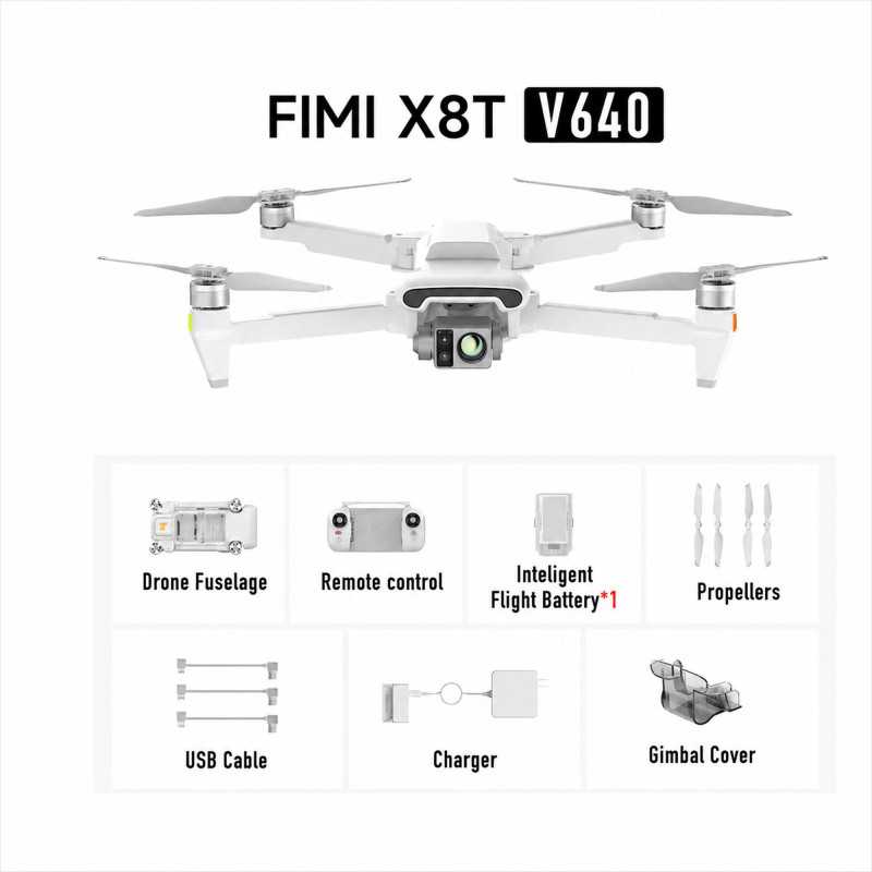 FIMI X8T V640 Basic | Drone | telecamera termica, 1x batteria, 4K, GPS, portata fino a 20km - Immagine 7