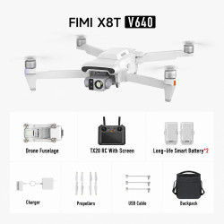 FIMI X8T V640 Combo + Controller TX20 | Drohne | Wärmebildkamera, 2x Akku, 4K, GPS, Reichweite bis zu 20km - Bild 7