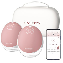 Bomba de Leite El&eacute;trica Dupla Momcozy M9 Vermelha, 150ml