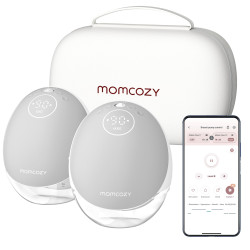 Молокоотсос Momcozy M9 Двойной Серый, 150 мл