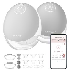 Bomba de Peito Momcozy M9 Dupla Cinza, 150ml - Imagem 2