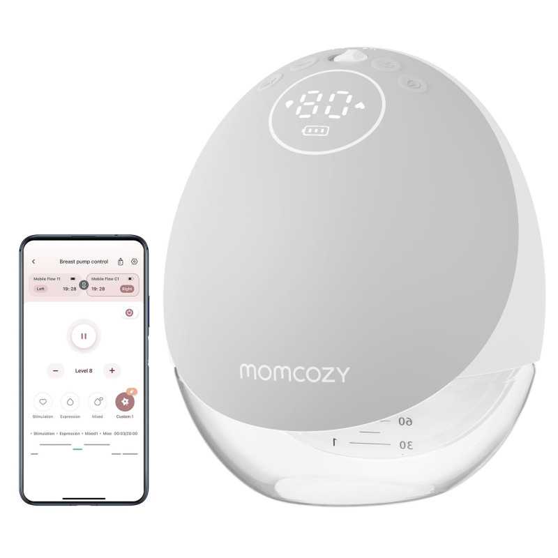 Momcozy M9 Tekli Elektrikli Süt Pompası Gri, 150ml - Görsel 2