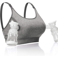 MOMCOZY YN08 HANDS-FREE PUMPING BRA GREY 2XL