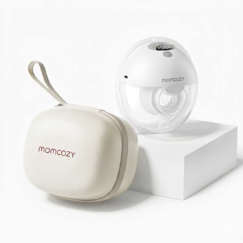 MOMCOZY M5 SMART WEARABLE BREAST PUMP – UPGRADED WITH APP CONTROL GREY SINGLE PACK