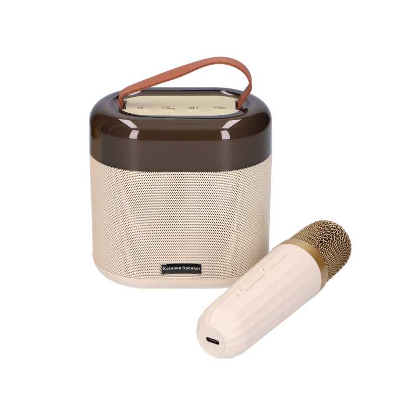 Комплект караоке Extralink Kids LED динамик 1x микрофон белый, Bluetooth динамик, 1 микрофон, AUX, слот для карты памяти, RGB по - Изображение 2