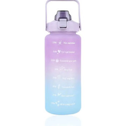 Extralink | Botella motivacional | botella de agua, 2000 ml, violeta y azul, BUT-992 - Imagen 4