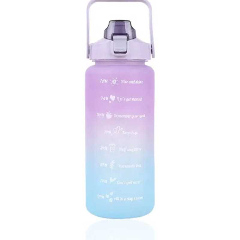 Extralink | Botella motivacional | botella de agua, 2000 ml, violeta y azul, BUT-992 - Imagen 4