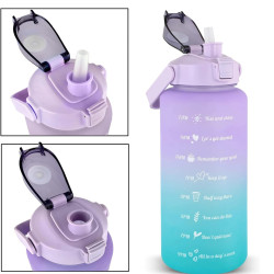 Extralink | Garrafa motivacional | garrafa de água, 2000ml, roxa e azul, BUT-992 - Imagem 5