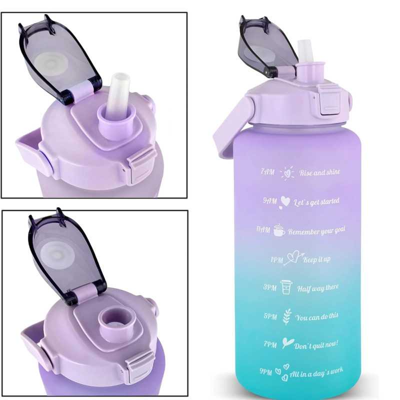 Extralink | Garrafa motivacional | garrafa de água, 2000ml, roxa e azul, BUT-992 - Imagem 5