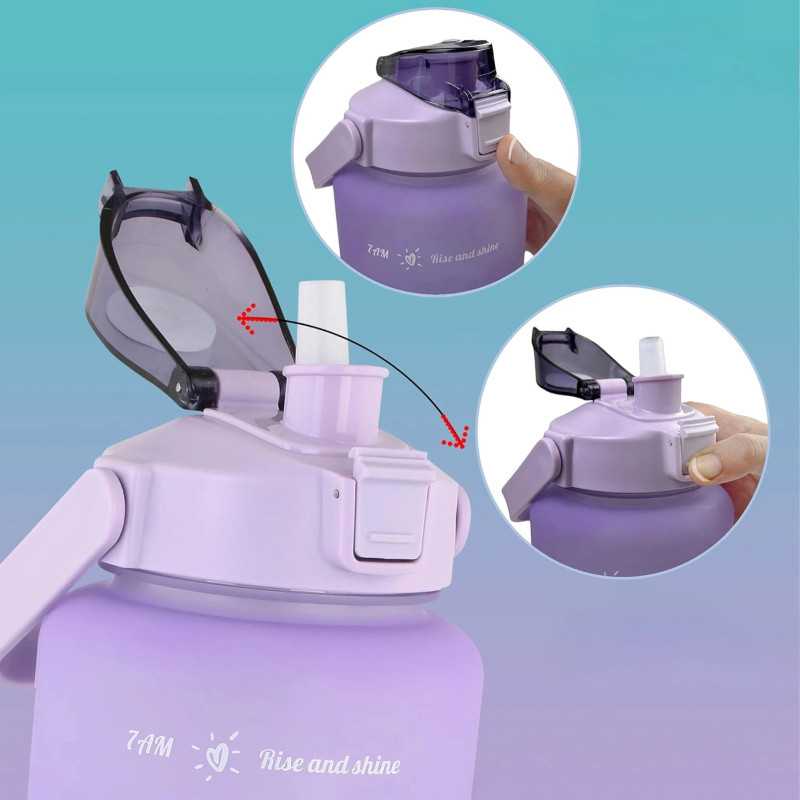 Extralink | Garrafa motivacional | garrafa de água, 2000ml, roxa e azul, BUT-992 - Imagem 6