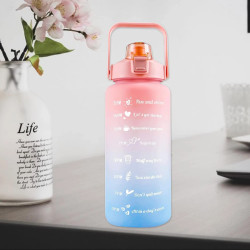 Extralink Motivasyon Şişesi, Su Şişesi, 2000ml, Yeşil-Mor, BUT-190 - Görsel 4