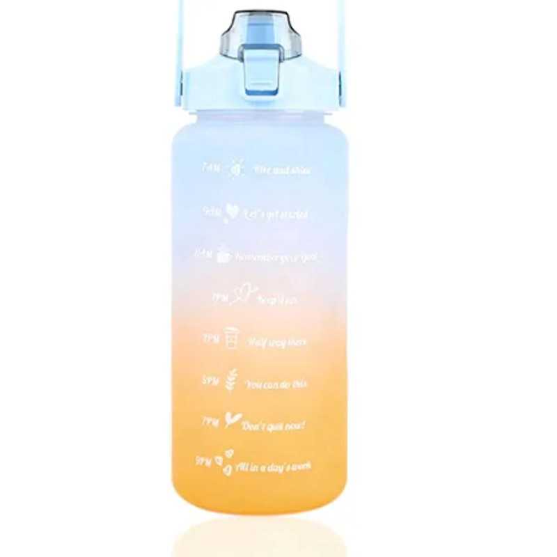 Extralink | Motivational Bottle | Water Bottle, 2000ml, Blue-Orange, BUT-993 - Image 2