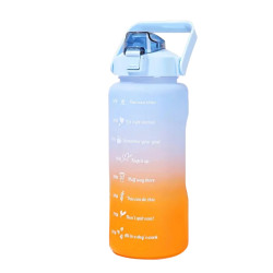Extralink | Botella motivacional | botella de agua, 2000 ml, azul y naranja, BUT-993 - Imagen 3